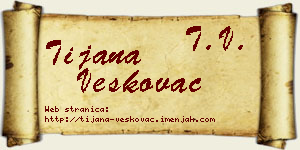 Tijana Veškovac vizit kartica